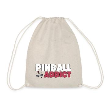 Pinball Addict Pinball Machine Collectible Gift - Drawstring Bag - nature - Front