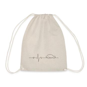  heartbeat P 601 DDR oldtimer Trabi black - Drawstring Bag - nature - Front