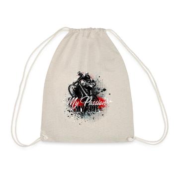 MTB - My Passion, My Live - Drawstring Bag - nature - Front
