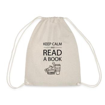 0272 Keep calm und lese ein Buch | Bookrebels - Turnbeutel - Natur - Vorne