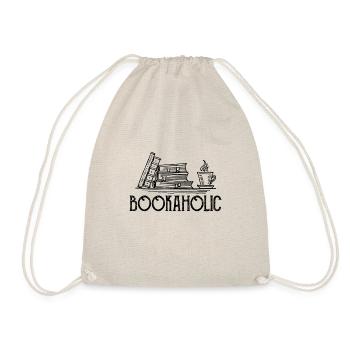 0287 livres | Bookaholic | Lecteur | livre - Sac de sport léger - nature - Devant