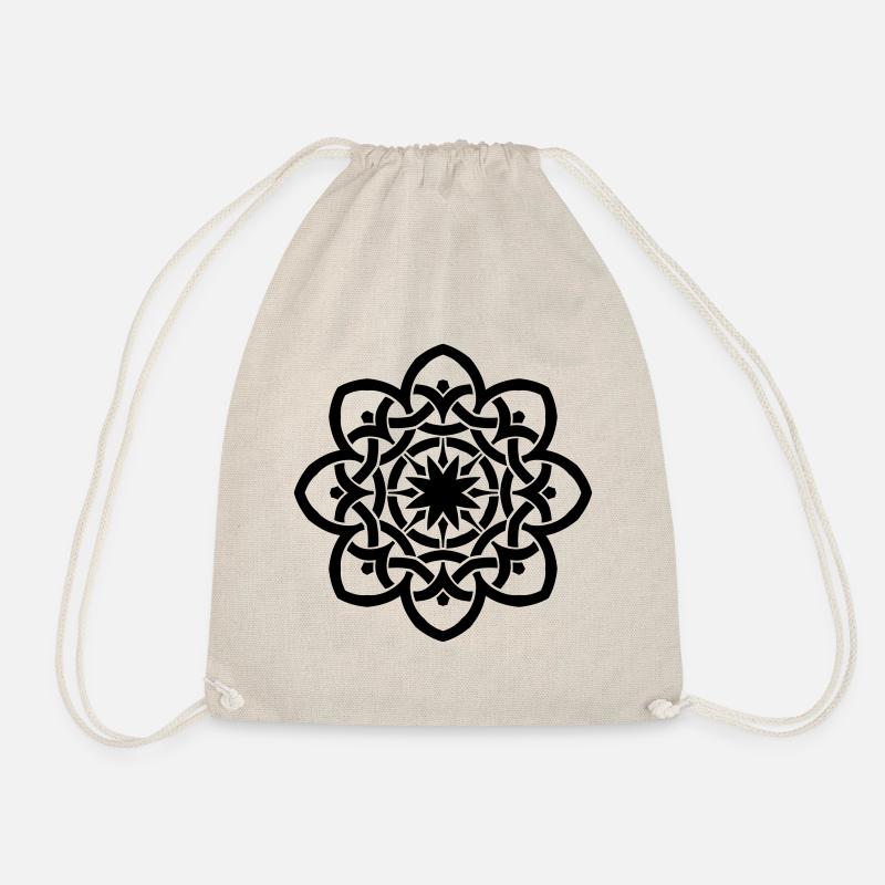 Keltische Blume | Geschenkidee für Geburtstage - Turnbeutel - Natur