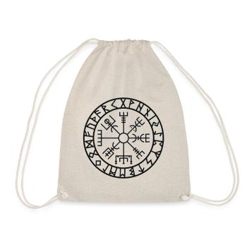 Vegvisir Symbol | Geschenkidee für Geburtstage - Turnbeutel - Natur - Vorne