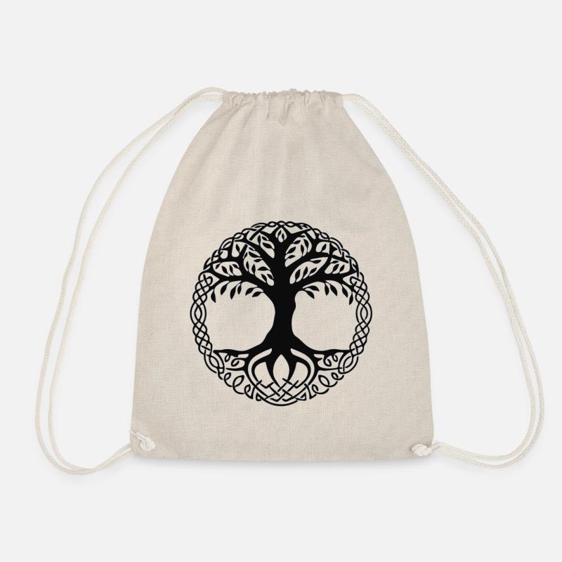Yggdrasil symbol | Gift idea for birthdays - Drawstring Bag - nature