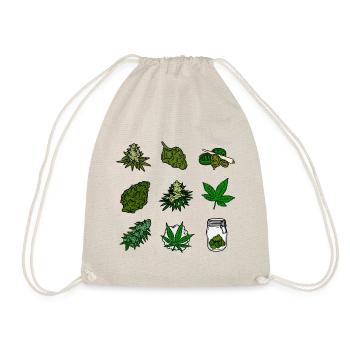 Cannabis, Weed Sticker Pack - Sac de sport léger - nature - Devant