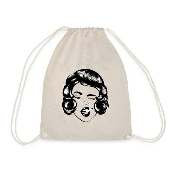 Femme fumant 2 - Sac de sport léger - nature - Devant
