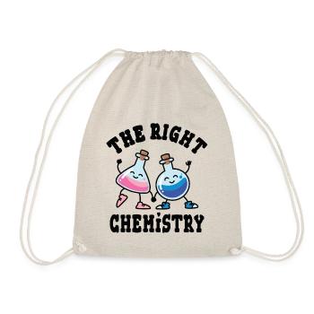 The Right Chemistry, Chemical flasks in Love - Drawstring Bag - nature - Front