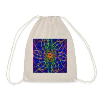 Abstract Colorful Flower - Drawstring Bag - nature - Front