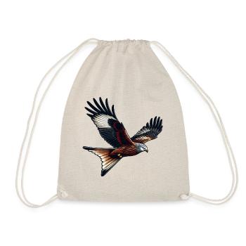 Red Kite Milvus Milvus Bird of Prey Bird - Drawstring Bag - nature - Front