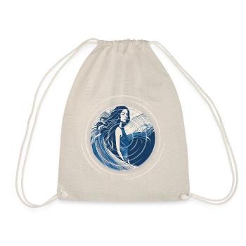 surfeuse fille surf mer océan - Sac de sport léger - nature - Devant