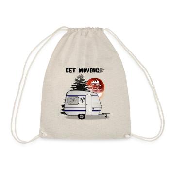 Camper - camping shirt, caravan - camping - Drawstring Bag - nature - Front