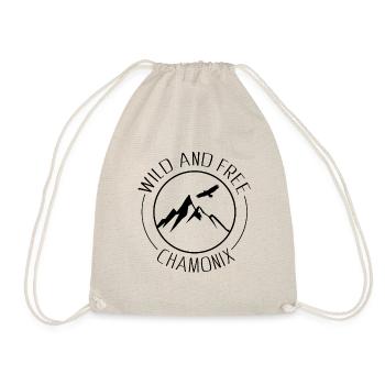 Chamonix mountains wild and free in France - Drawstring Bag - nature - Front