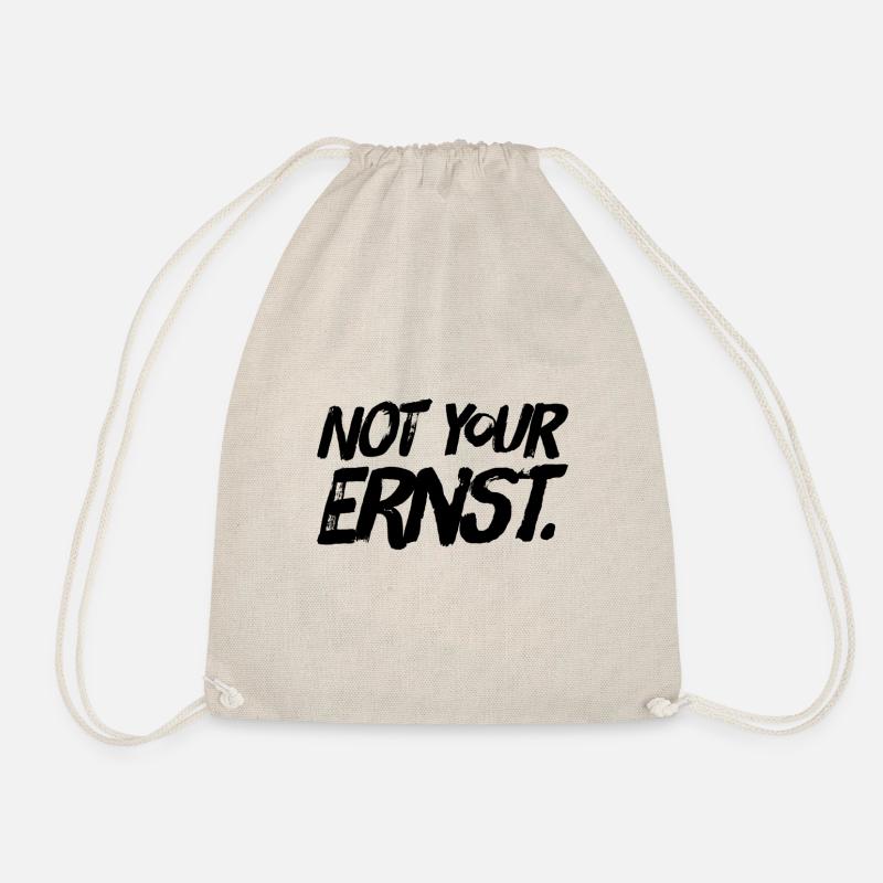 NOT YOUR ERNST nicht dein ernst Denglisch Shirt - Turnbeutel - Natur