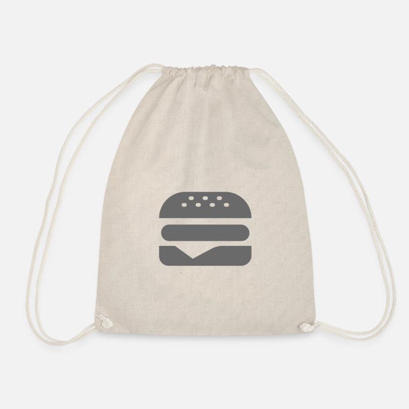 Burger icon - Drawstring Bag - nature
