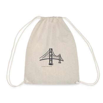 San Francisco Golden Gate Bridge Icon - Drawstring Bag - nature - Front
