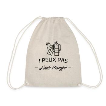 J'peux pas J'ai Plongée sous Marine - Sac de sport léger - nature - Devant