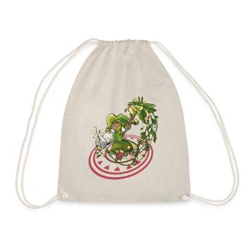 Kleine Hexe - FLOWER - Turnbeutel - Natur - Vorne