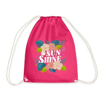 Tropical Summer - Drawstring Bag - fuchsia - Front