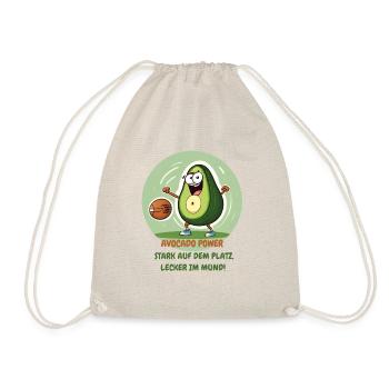 Avocado Power witziger Spruch - Turnbeutel - Natur - Vorne