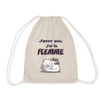 J'peux pas, j'ai la flemme! - Sac de sport léger - nature - Devant