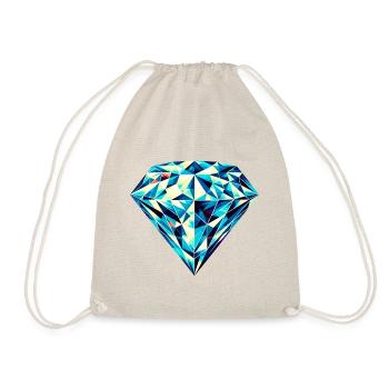 Geometrische Brillanz: Lebendiges Diamantdesign - Turnbeutel - Natur - Vorne