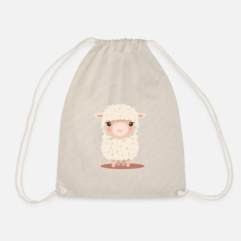 Cooles Fluffig Alpaka Lama - Turnbeutel - Natur