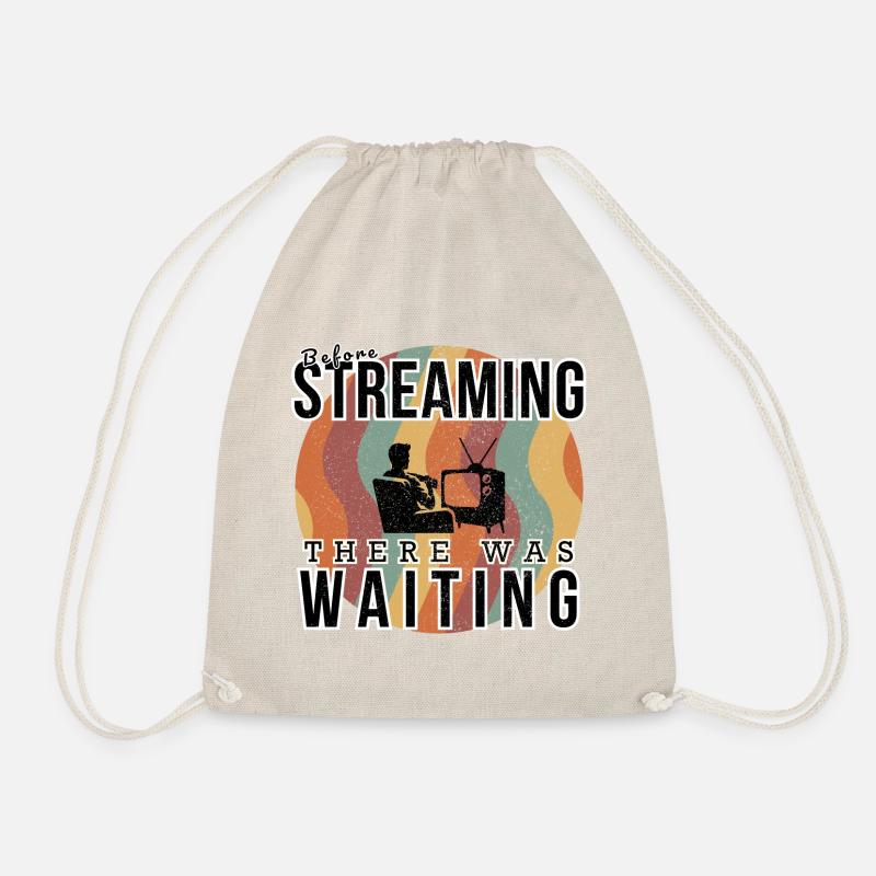 Retro TV Broadcast: Vintage Television Aesthetic - Drawstring Bag - nature