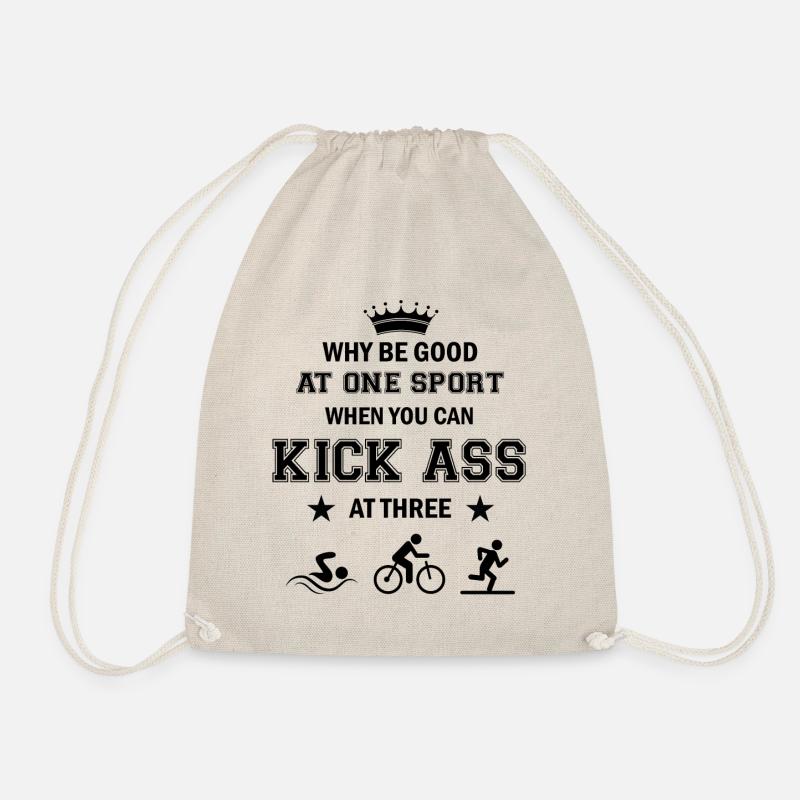 Triathlon Kicking Ace - Drawstring Bag - nature