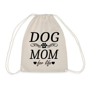 Dog mom for life - Drawstring Bag - nature - Front