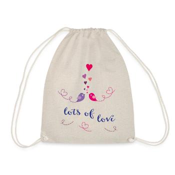 Lots of Love - Drawstring Bag - nature - Front