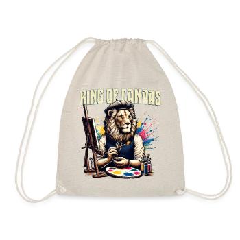 Art King : Le lion peint - Sac de sport léger - nature - Devant
