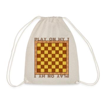 Play on my T-Shirt - Schachbrett - DIGITAL - Turnbeutel - Natur - Vorne