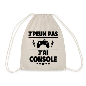 J'peux pas j'ai console, gameur, gameuse, noël - Sac de sport léger - nature - Devant