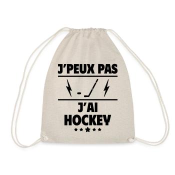 J'peux pas j'ai hockey, hockeyeur, hockeyeuse - Sac de sport léger - nature - Devant