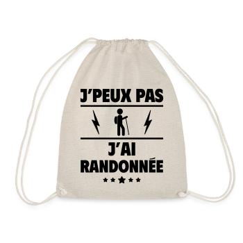 J'peux pas j'ai randonnée, randonneur, randonneuse - Sac de sport léger - nature - Devant