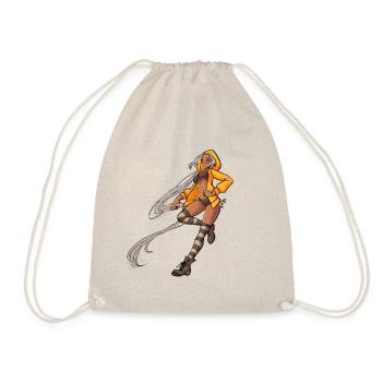 Yellow Hoody Girl - Turnbeutel - Natur - Vorne