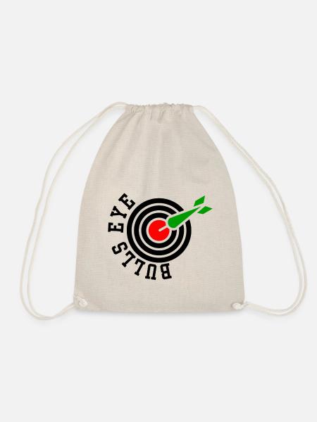 Bulls Eye Darts Darts Player Dartboard Dart Fans - Drawstring Bag - nature