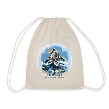 Matterhorn Zermatt Koordinaten Andenken Geschenk - Turnbeutel - Natur - Vorne