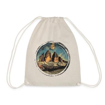 Three Peaks Tre Cime di Lavaredo Dolomites Souvenir - Drawstring Bag - nature - Front