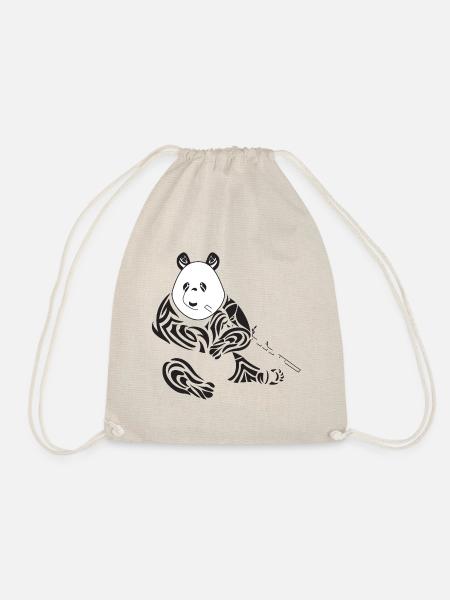 Stammes-Panda - Turnbeutel - Natur