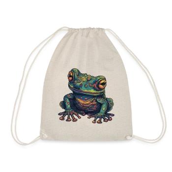 Trippy Frosch - Psychedelisches Motiv - Turnbeutel - Natur - Vorne