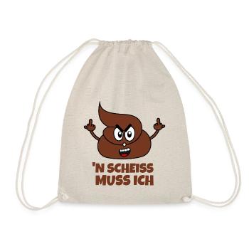 Scheiße Scheißhaufen N Scheiss Muss Ich - Turnbeutel - Natur - Vorne