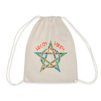 pentagramm 3 e 4 wicca vibes runen - Turnbeutel - Natur - Vorne