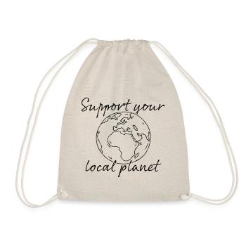 Support your local planet - Drawstring Bag - nature - Front