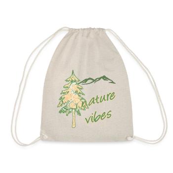 nature 40 fir and mountains e 1 - Drawstring Bag - nature - Front