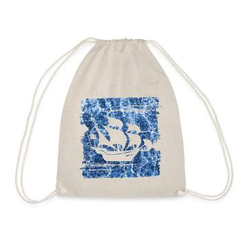 sailing ship e 206 - Drawstring Bag - nature - Front