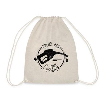 Je Peux Pas J'ai Pompe à Essence - Humour pénurie - Sac de sport léger - nature - Devant