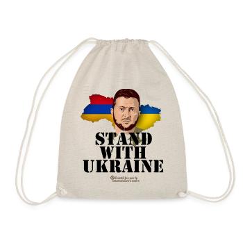 Armenia Stand with Ukraine - Drawstring Bag - nature - Front