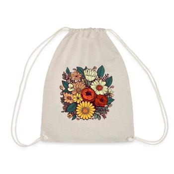 Fleurs dans le style boho retro 01 - Sac de sport léger - nature - Devant