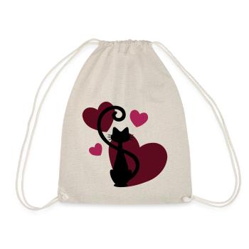Cat lady - Katzendame - Geschenkidee - gift idea - Turnbeutel - Natur - Vorne